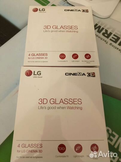 3D-очки LG AG-F310 4 штуки, черные