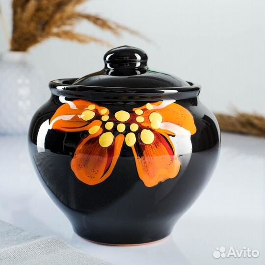 Набор горшков 'Подарочный с ухватом' 4х0,85л / 27х