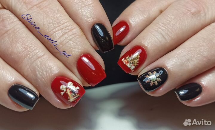 Маникюр гель лак наращивание модель