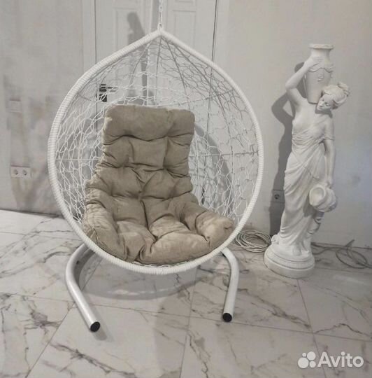 Подвесное кресло кокон капля ротанг