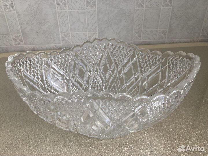 Хрустальная ладья СССР, 28 см х 18,5 см