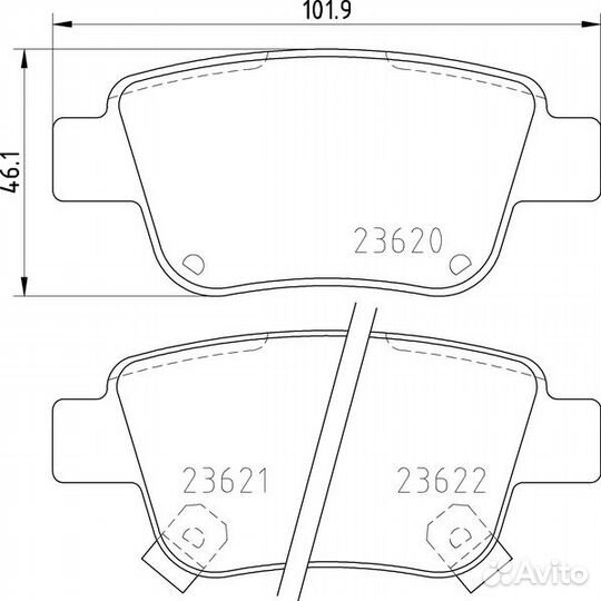 Колодки тормозные дисковые зад NP1031 nissh