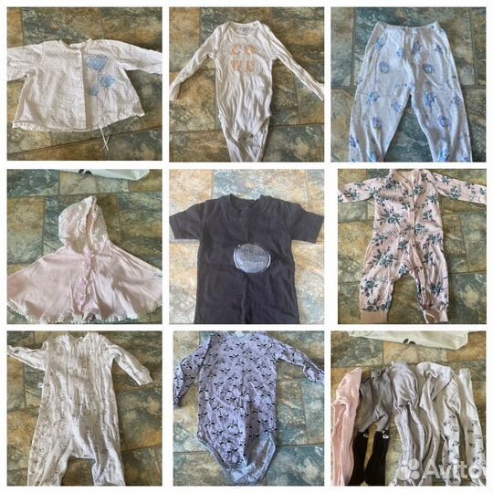 Вещи пакетом для девочки от 0 до 8месяцев