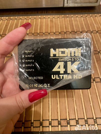 Hdmi switch 5 в 1 4К ultra HD