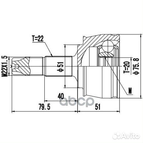 ШРУС наружный перед Z87368R Zikmar
