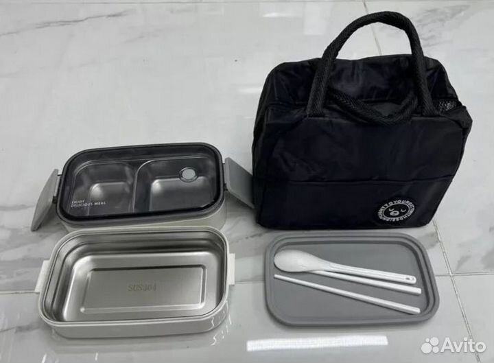 Ланч бокс (1400мм)металический с приборами