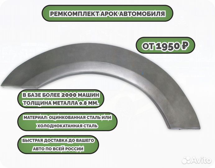 Ремонтные арки (ремкомплект) на автомобиль