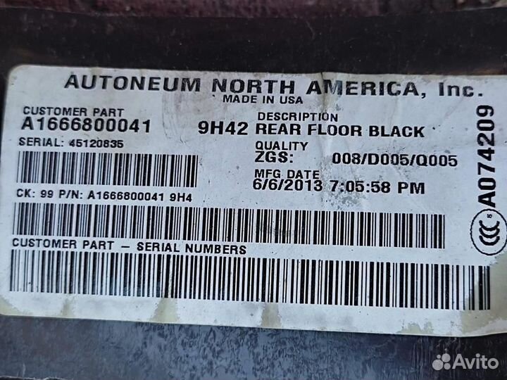 Пол w166 ML-class 276.955 2013