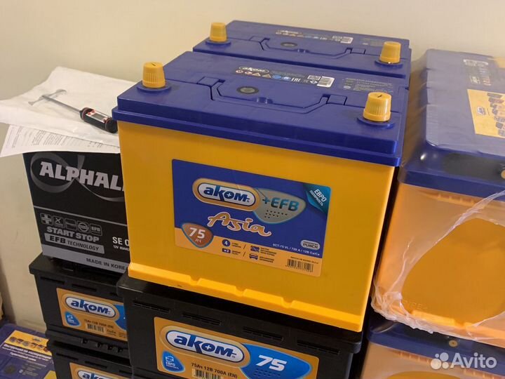 Аком EFB 75ah Asia