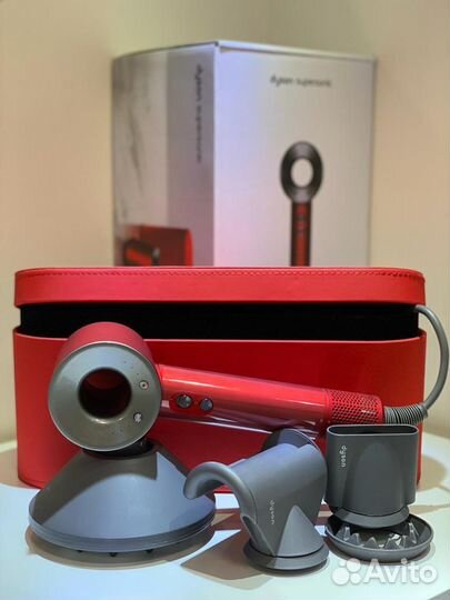 Фен Dyson supersonic HD08 красный Новый Lux