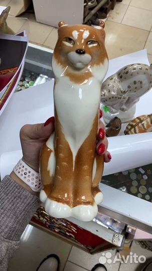 Статуэтки: лось, тигр, олень, рысь, кошка, щенки