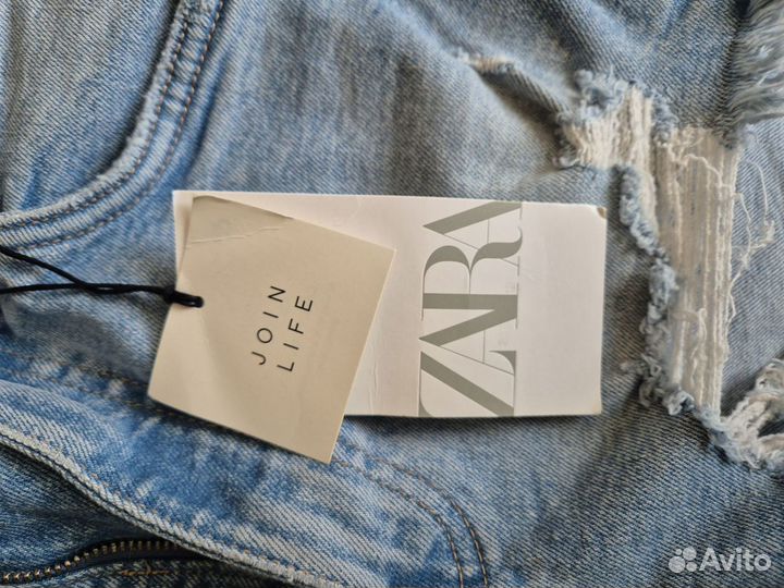 Джинсовые шорты zara 36