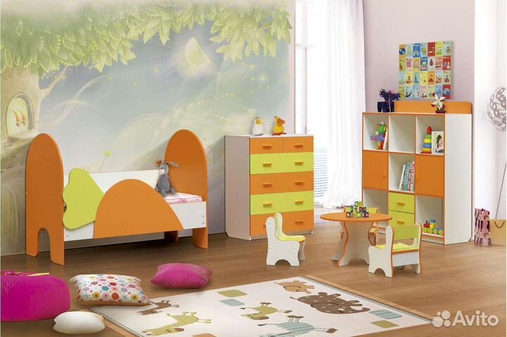 Кровать Морковка 140*70 в наличии