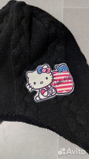Шапка Hello Kitty,на 54-57, осень - теплая зима