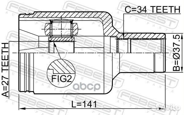 Шрус 1611-220LH 1611-220LH Febest