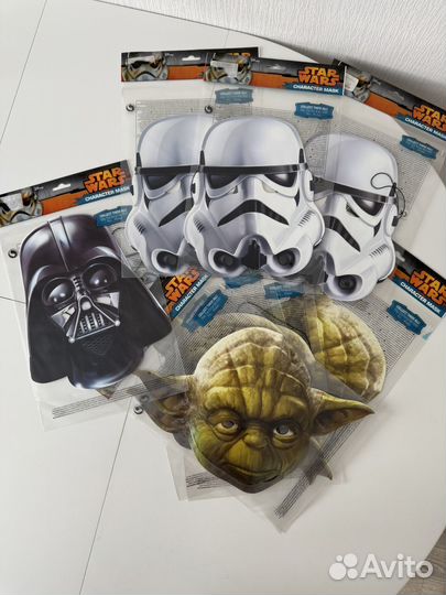 Маска карнавальная штурмовик, йода, дарт вейдер
