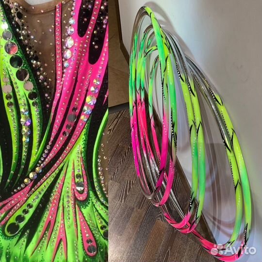 Аэрография обмотка обруча булав