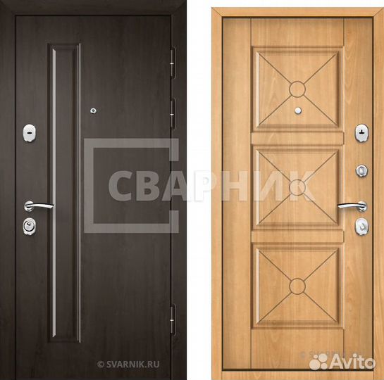 Трехстворчатая входная дверь на заказ. Установка