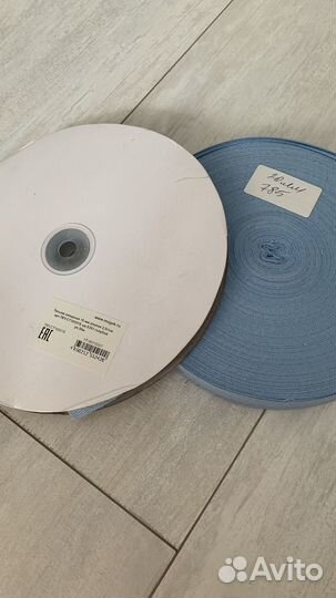 Киперная лента разной ширины, голубая