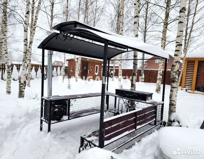 Мангал с крышей