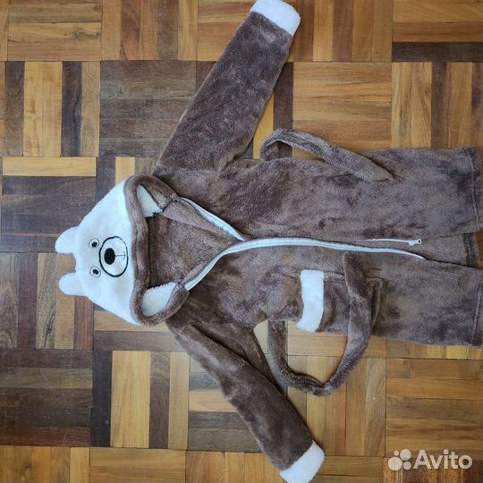 Халат флисовый детский р.116-128