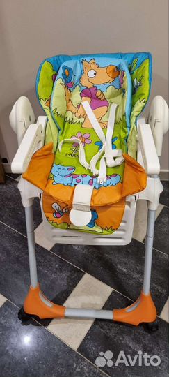 Детский стульчик для кормления chicco polly