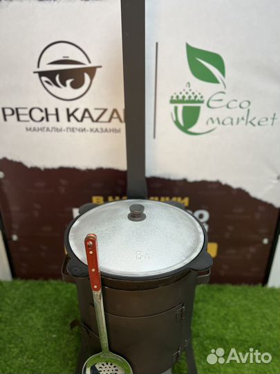 Печь под казан 8 литров с трубой и дверцей