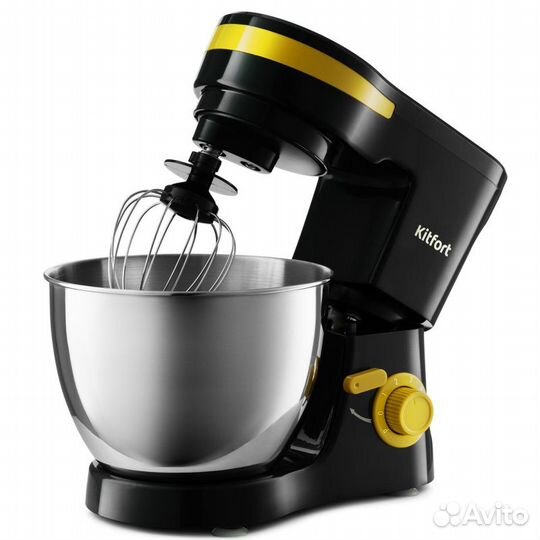 Миксер планетарный Kitfort кт-3044-3 черный желтый