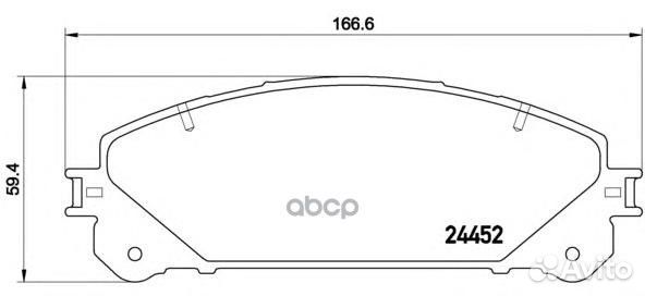 Колодки тормозные дисковые перед P83145 Brembo