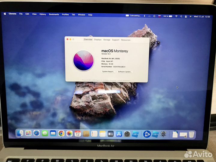 Apple macbook air 13 2022 m1 16/512 8GPU новый