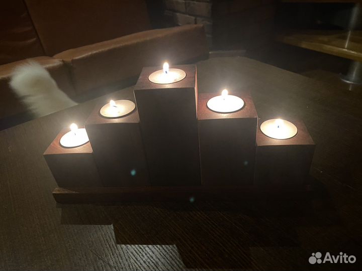 Подсвечники из дерева