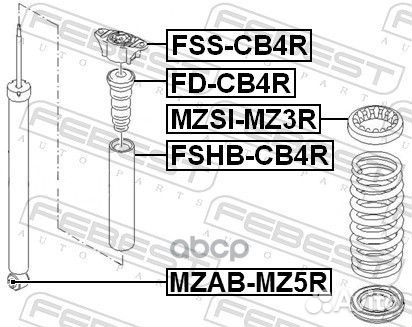 Опора заднего амортизатора (mazda 3 BK 2003-200