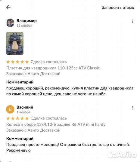 Пластик для квадроцикла 110-125сс ATV Classic