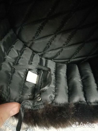 Шапка-обманка мужская из черной ондатры