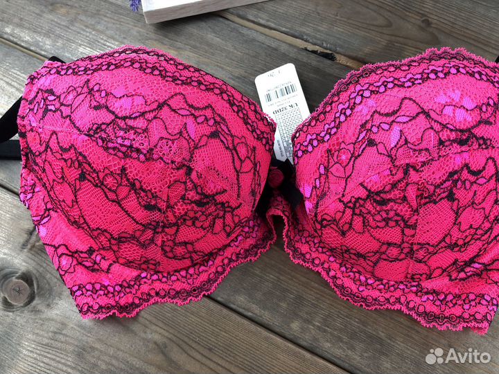 Бюстгалтер бра розовый кружево Англия