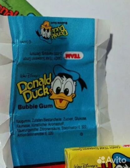 Вкладыш от жвачки Donald Duck Walt Disney (тату)