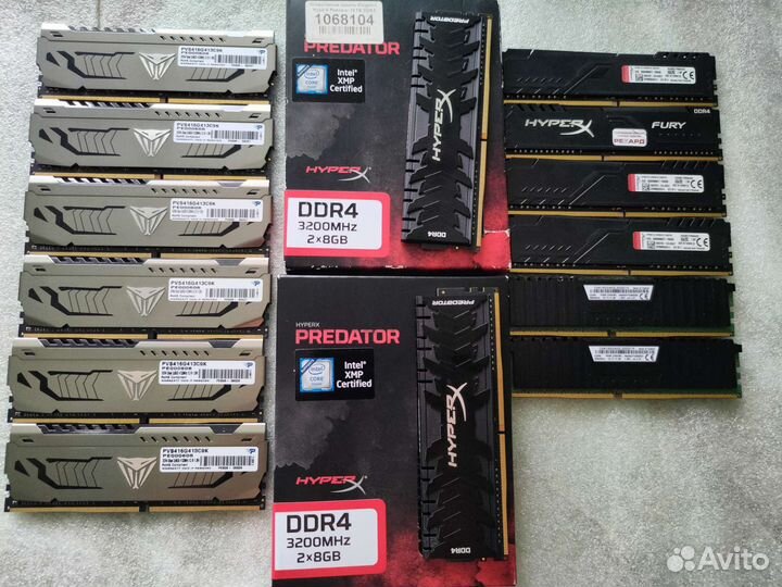 Ddr4 32gb (4x8), 16gb (2x8), 4133, 3600, 3200