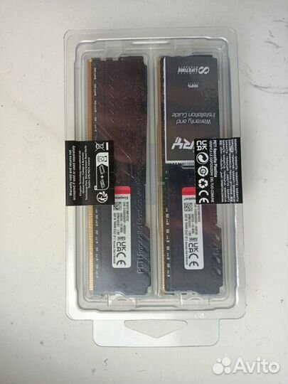 Kingston fury Beast 32гб (16гбx2) DDR4 3733мгц New