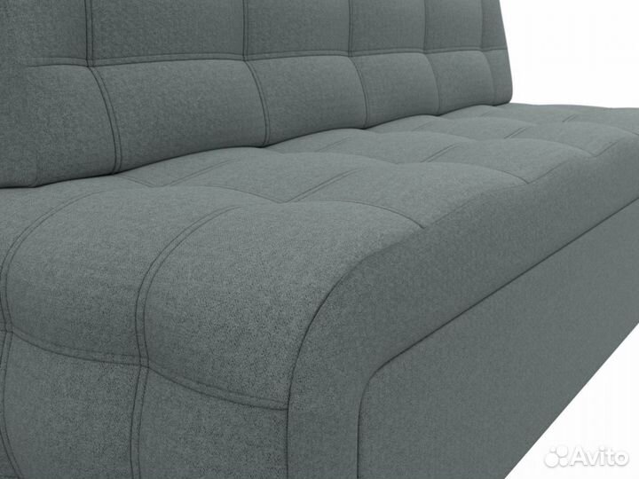 Диван кухонный прямой Люксор, рогожка, амур серый