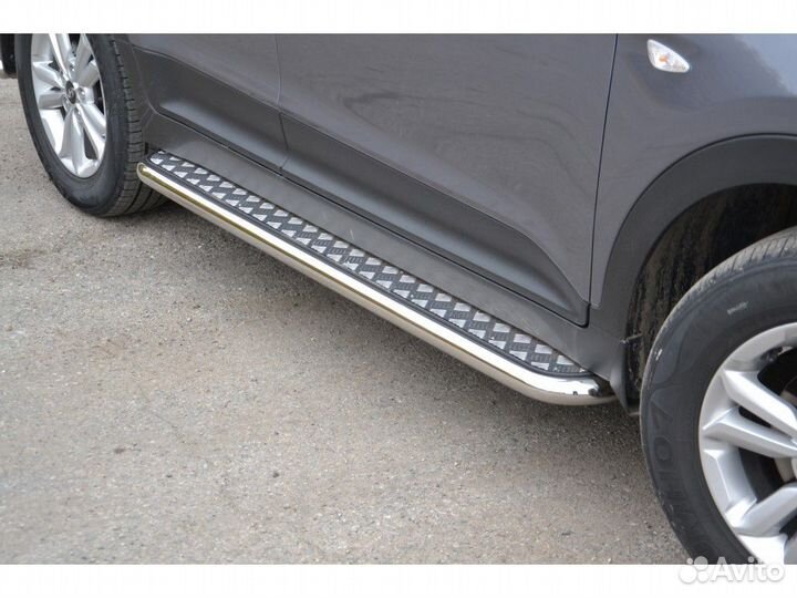 Пороги из Нержавейки на Hyundai Creta