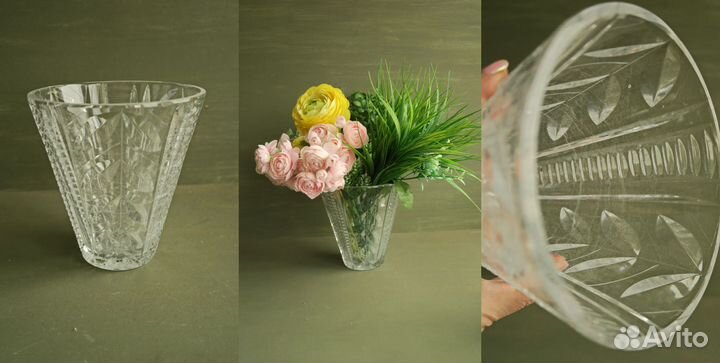 Ваза хрусталь стекло СССР