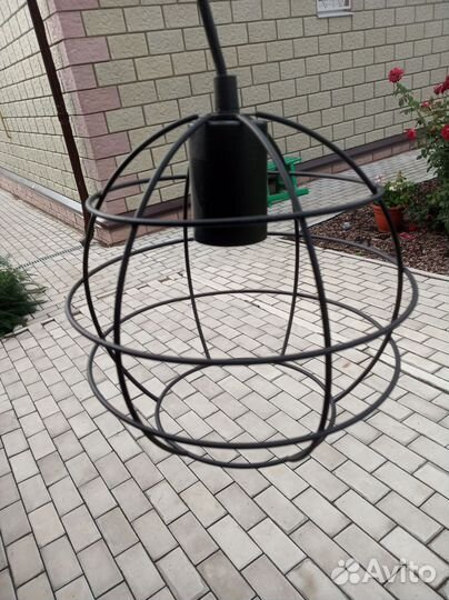 Люстра, светильник хай-тек черный металл