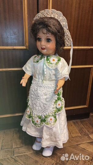 Кукла папье-маше.Ходячая.Винтаж.Италия