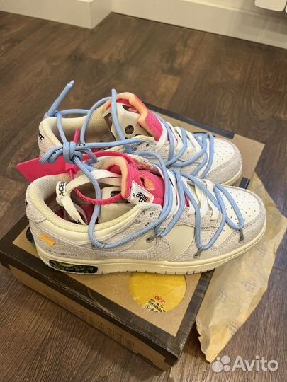 Кеды Nike Dunk Low x Off-White Lot 38