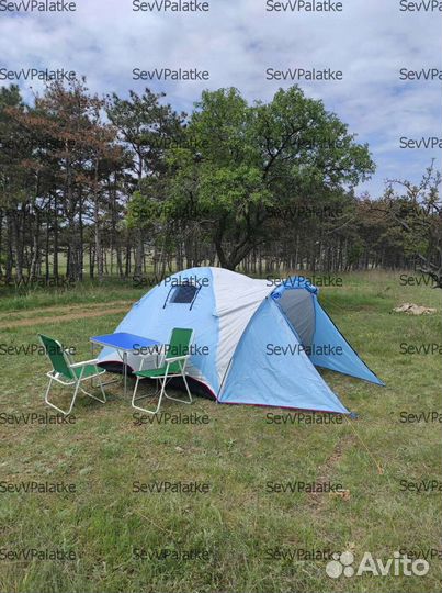 Палатка 3-х местная туристическая с тамбуром 110см