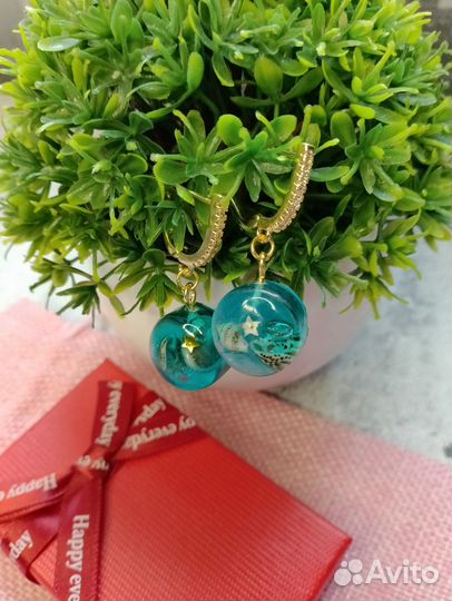 Серьги кулон