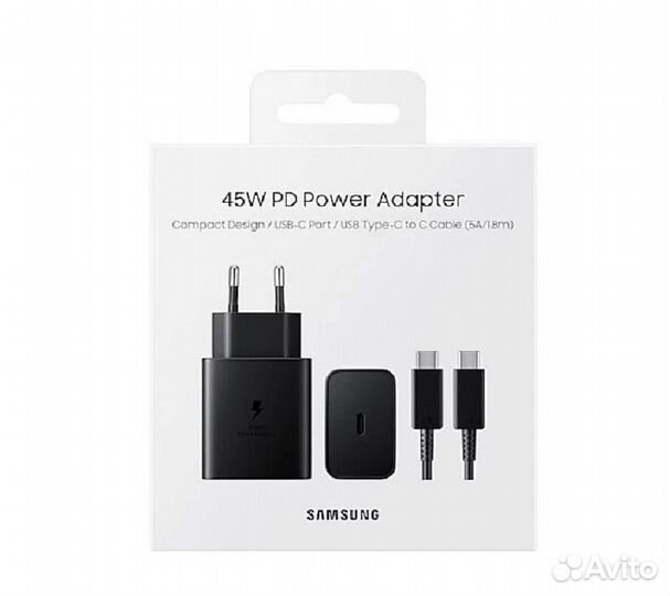 Сзу адаптер USB Type-C, Power Delivery, 45Вт + каб