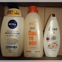 Гель для душа Dove, Nivea, Пантенол. + Schauma