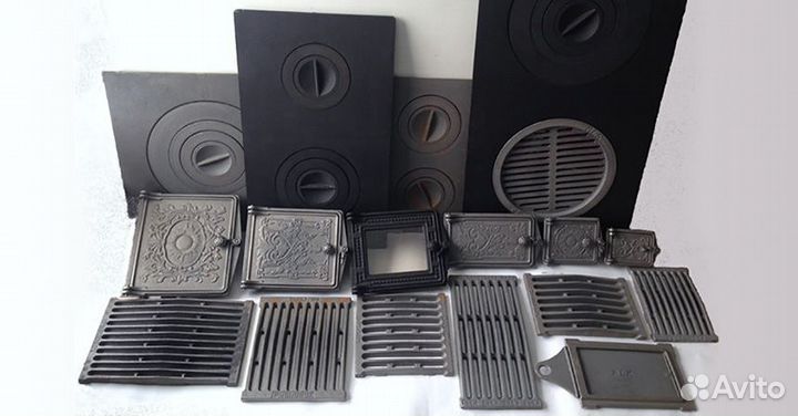 Чугунное печное литье (плиты, дверцы, колосники)