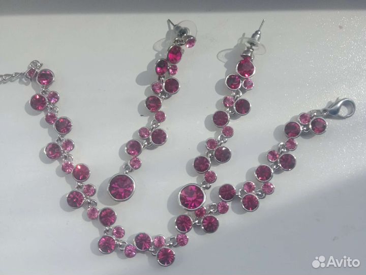 Серьги винтажные с браслетом